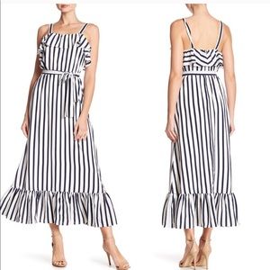 Betsey Johnson Striped ruffle dress